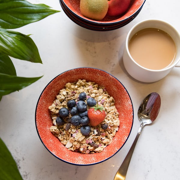 Czerwona miska ceramiczna Kitchen Craft Floral, ø 16 cm-image-4