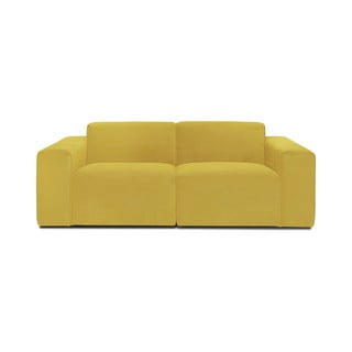 Musztardowożółta sztruksowa sofa modułowa Scandic Sting