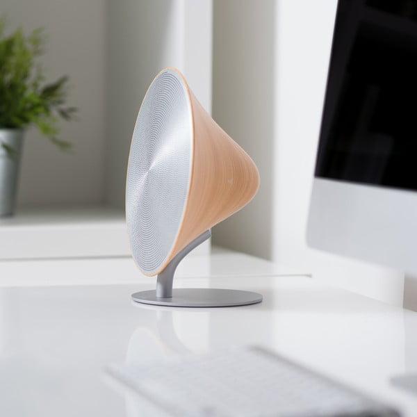 Brązowo-szary duży głośnik bluetooth Gingko Halo-image-1