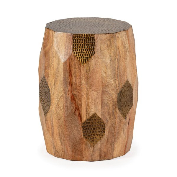 Okrągły stolik z litego drewna mango ø 29 cm Fabia – MOME-image-1