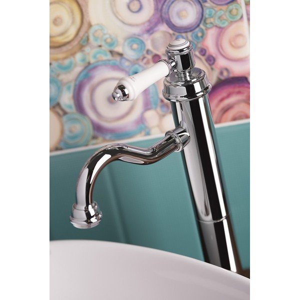 Bateria umywalkowa stojąca w kolorze srebra z połyskiem Vienna – Sapho-image-3