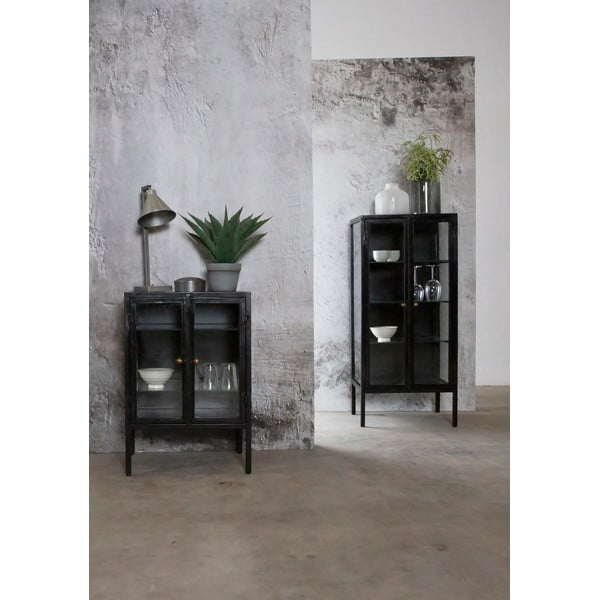 Czarna komoda Canett Nino, wys. 131 cm-image-2