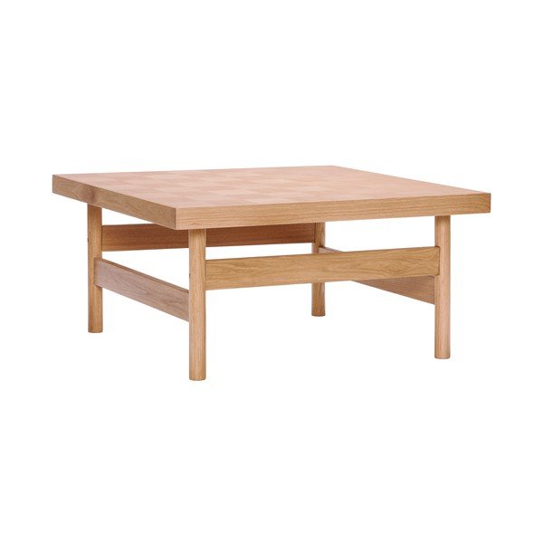 Stolik z blatem w dekorze dębu w naturalnym kolorze 82x82 cm Skak – Hübsch