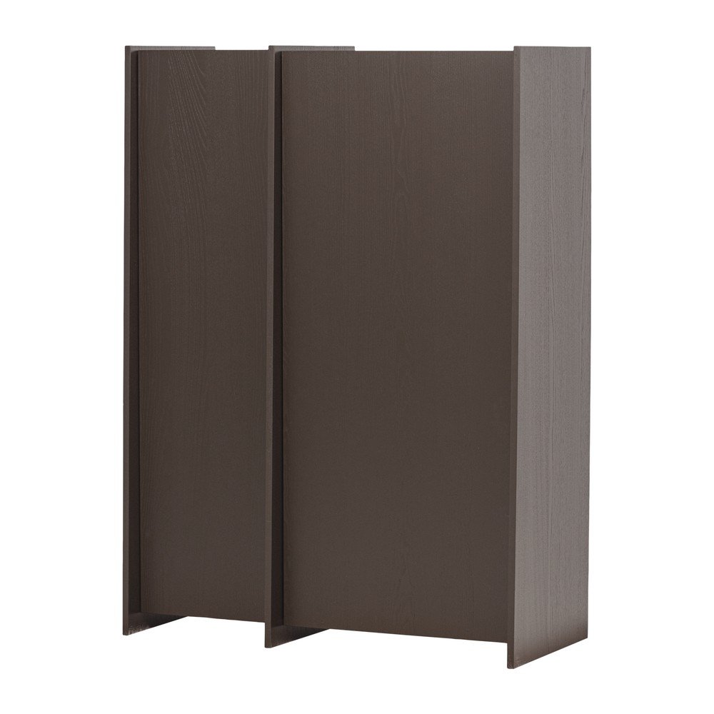 Ciemnobrązowa szafka w dekorze jesionu 102x140x44 cm Brock – WOOOD