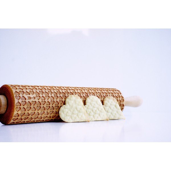 Drewniany grawerowany wałek do ciasta Valek Serce-image-4