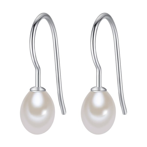 Białe
  perłowe kolczyki w kształcie łzy Chakra Pearls