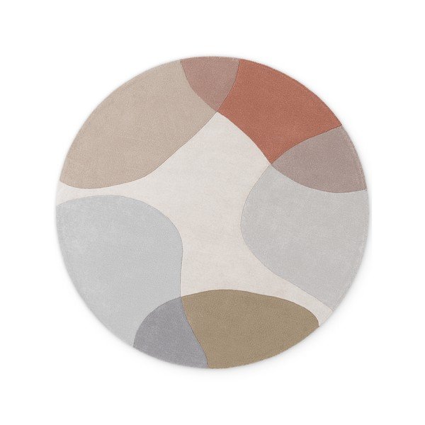 Beżowy wełniany okrągły dywan tkany ręcznie ø 200 cm Hackney Clarissa – Ted Baker