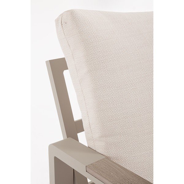 Beżowy aluminiowy zestaw mebli ogrodowych dla 5 osób Elna – Bizzotto-image-2