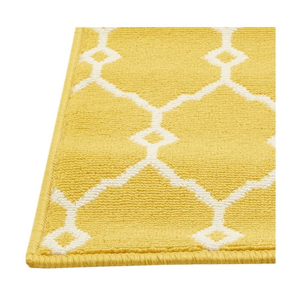 Żółty dywan odpowiedni na zewnątrz Floorita Trellis, 133x190 cm-image-1