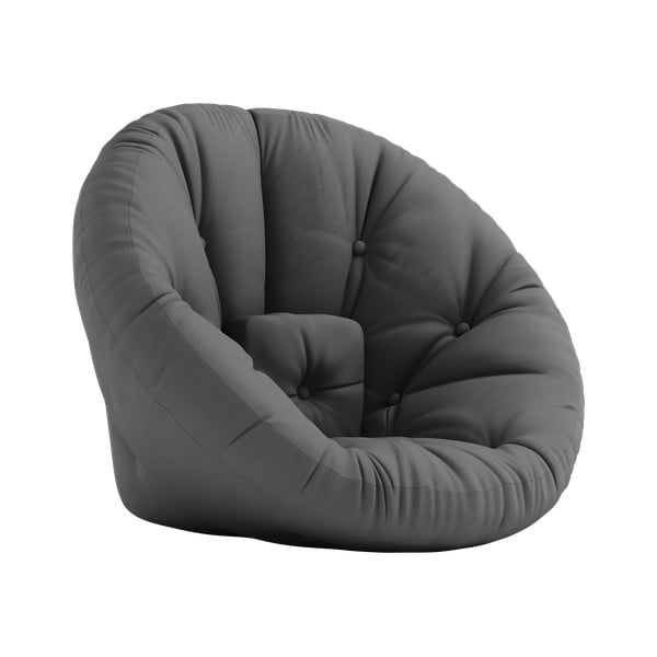 Ciemnoszary fotel rozkładany odpowiedni na zewnątrz Karup Design OUT™ Nido Dark Grey