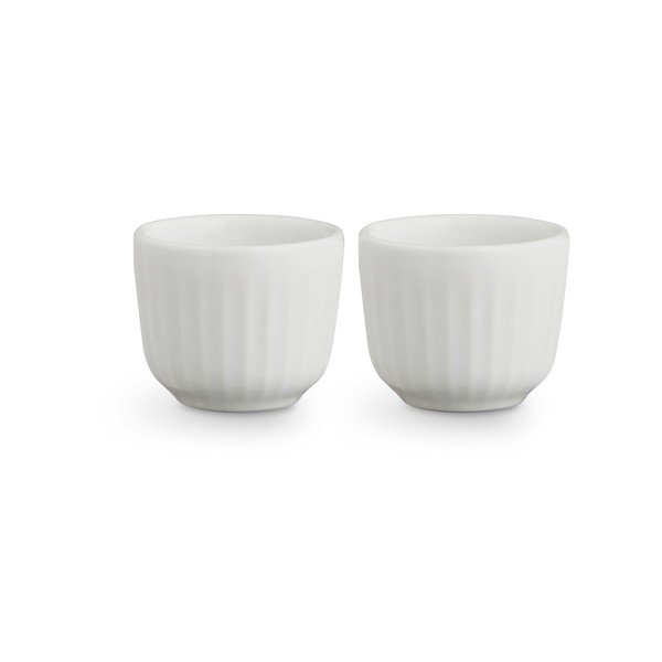 Zestaw 2 białych porcelanowych kieliszków do jajek Kähler Design Hammershoi, ⌀ 8 cm