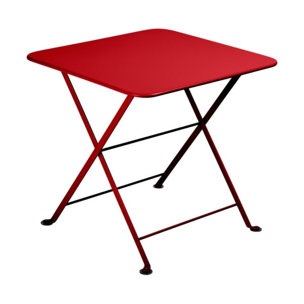 Czerwony dziecięcy składany metalowy stół Fermob Tom Pouce