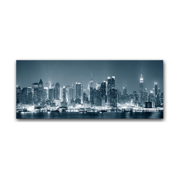 Obraz na płótnie w kolorze srebra Styler Manhattan, 150x60 cm