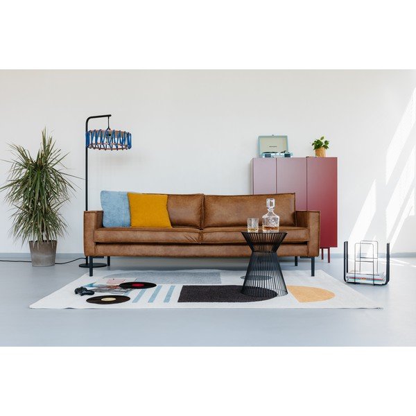 Jasnobrązowa sofa ze sztucznej skóry Scandic Rate-image-4