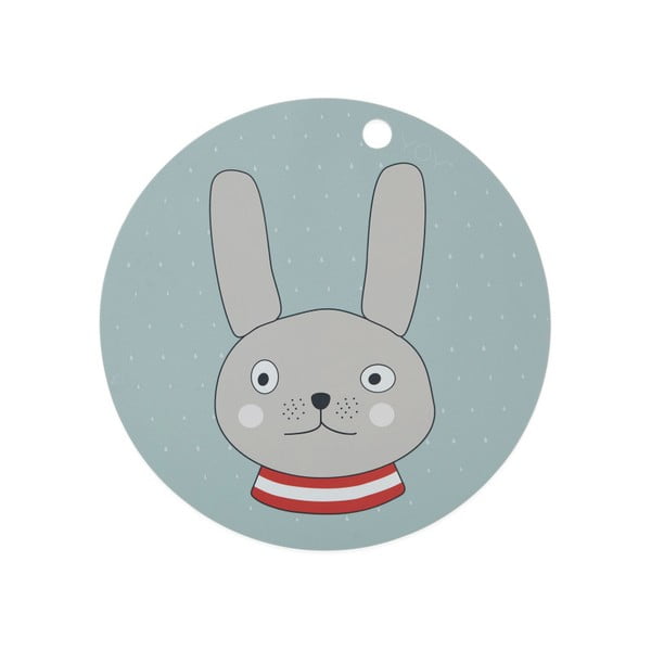 Dziecięca silikonowa mata stołowa OYOY Rabbit, ⌀ 39 cm