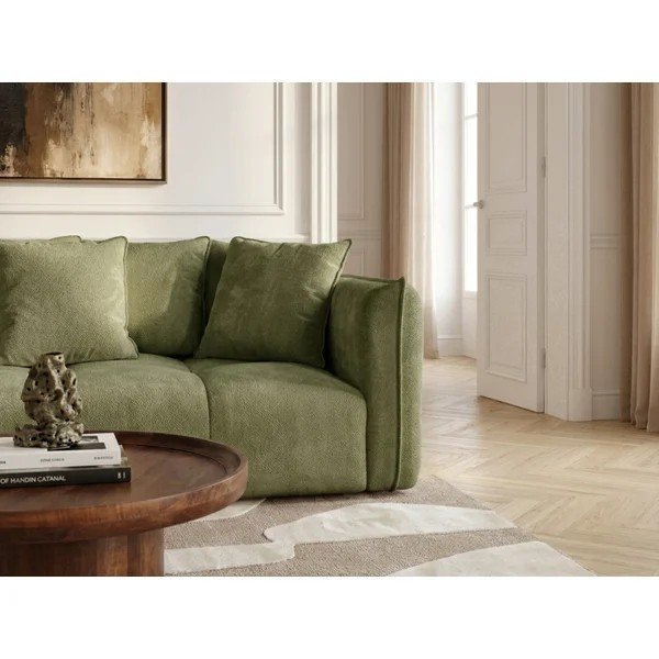 Zielona sofa z tkaniny szenilowej Harlem – Bobochic Paris-image-3