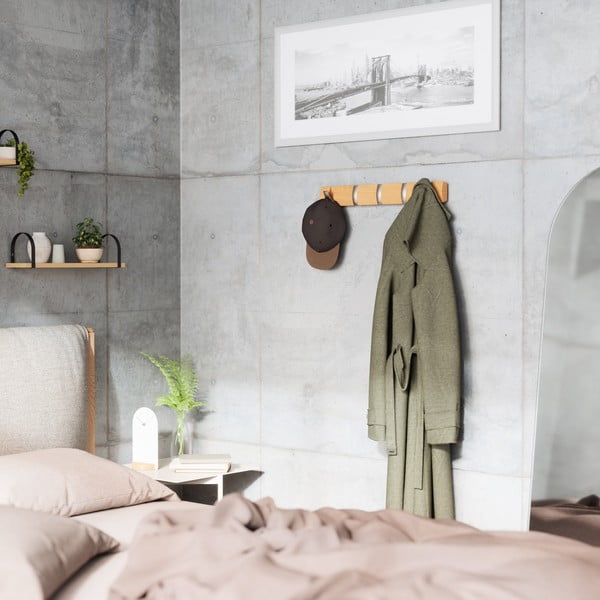 Wieszak ścienny z drewna topolowego Flip – Umbra-image-1