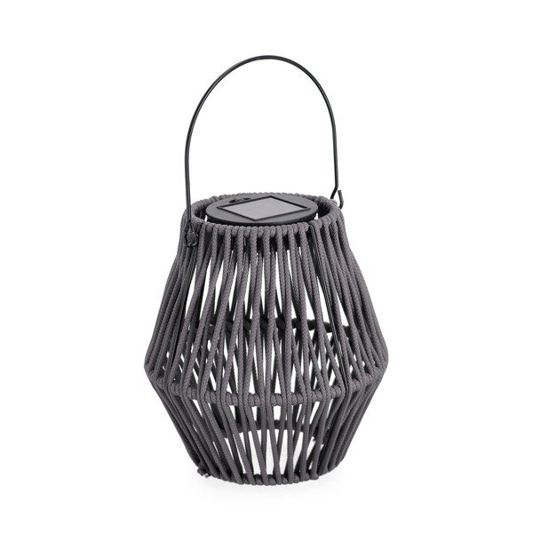 Szary lampion LED solarny (wysokość 17 cm) Juny – Yes Everyday