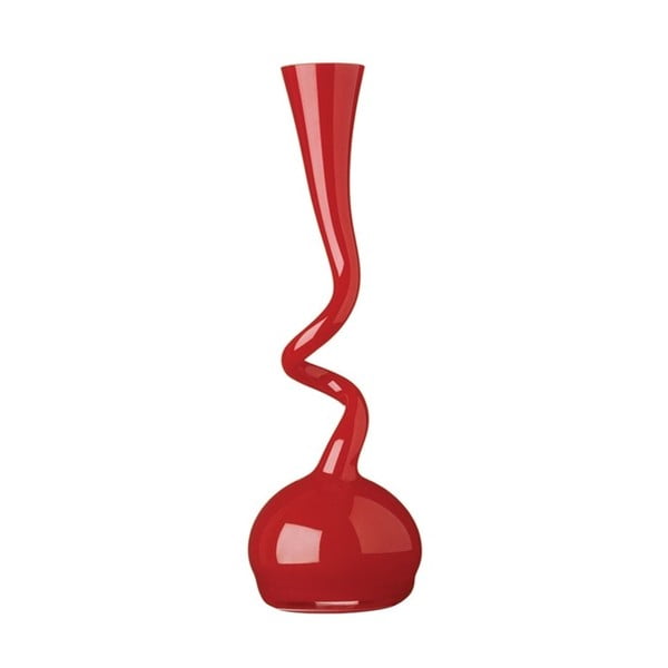 Szklany wazon Swing 20 cm, czerwony