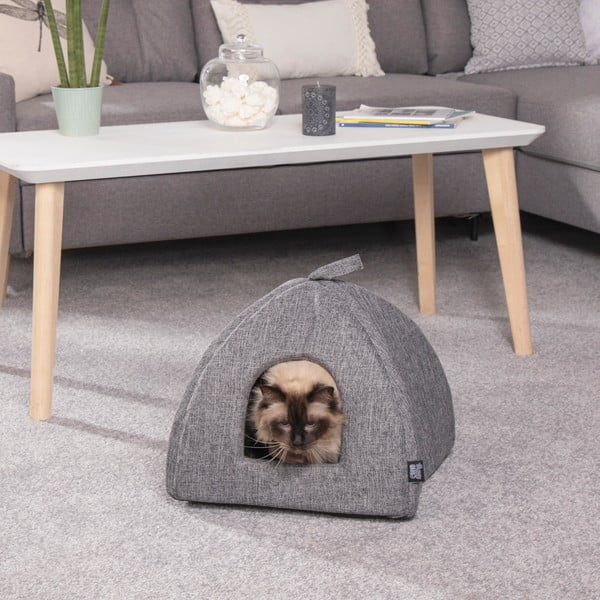 Szara budka dla kota 40x40 cm – Love Story-image-1