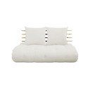 Sofa rozkładana z jasnobeżowym obiciem Karup Design Shin Sano Natural
