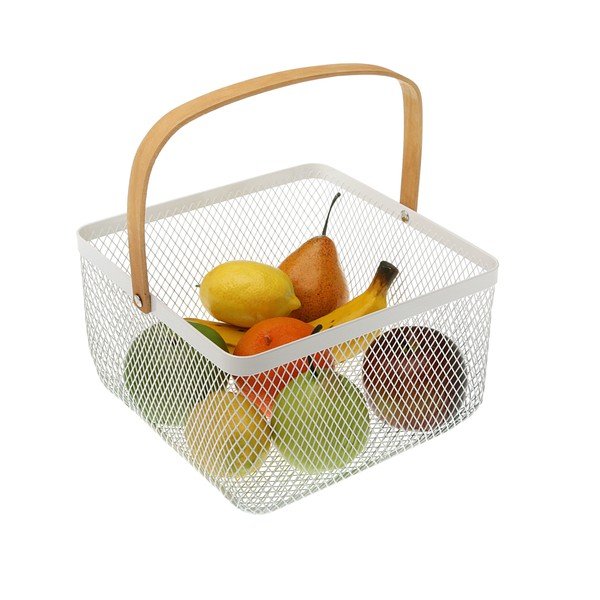 Biały koszyk z rączką Versa-image-1
