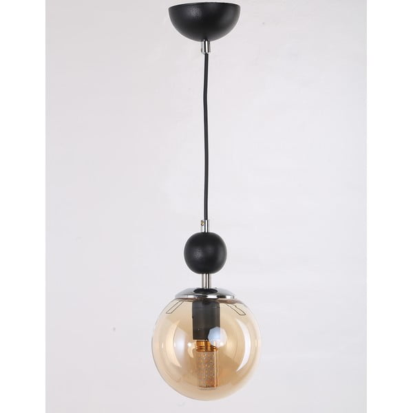 Lampa wisząca w kolorze żółto-czarnym kolorze ze szklanym kloszem ø 15 cm Marble – Squid Lighting