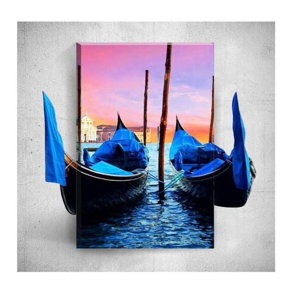 Obraz 3D Mosticx Venice Boats, 40x60 cm
