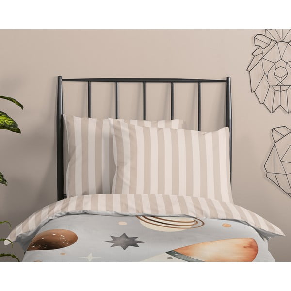 Szarobeżowa bawełniana pościel dziecięca jednoosobowa 140x200 cm Explore – Good Morning-image-2