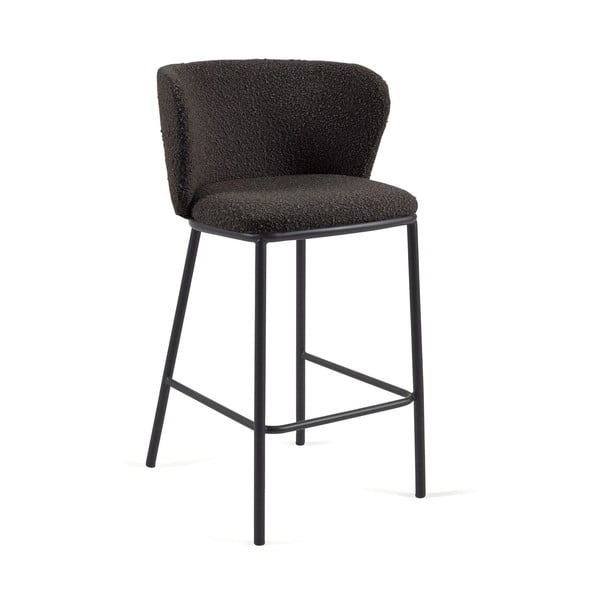 Czarny hoker (wysokość siedziska 65 cm) Ciselia – Kave Home