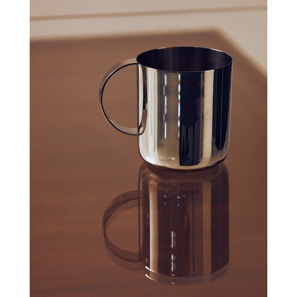 Kubek ze stali nierdzewnej w kolorze srebra Nirela – Kave Home-image-1