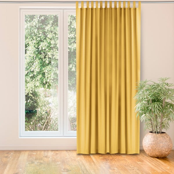 Musztardowa zasłona 140x270 cm Carmena – Homede-image-1