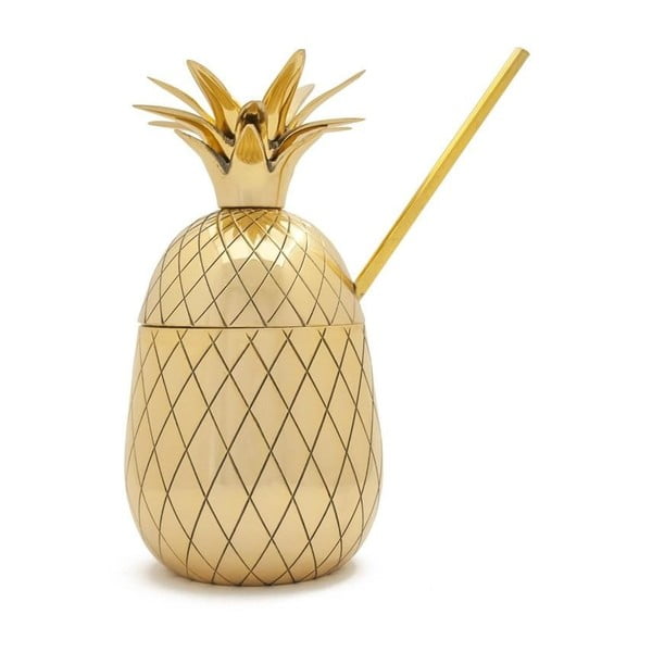 Duży kielich w złotym kolorze W&P Design Pineapple
