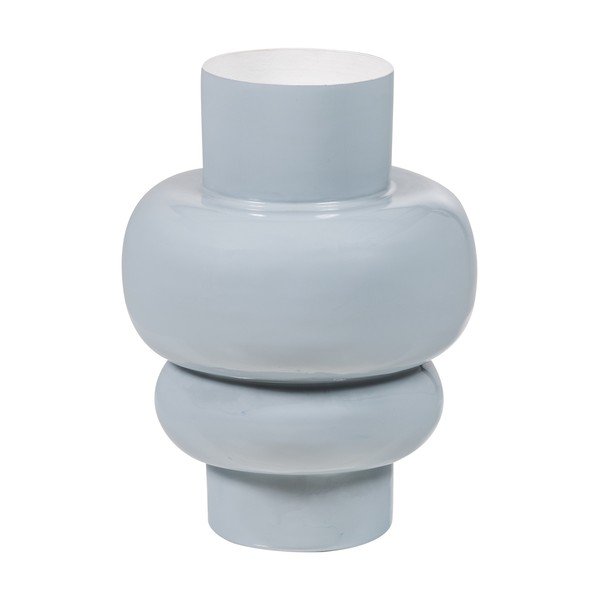 Jasnoszary metalowy wazon (wysokość 27 cm) Auri – WOOOD