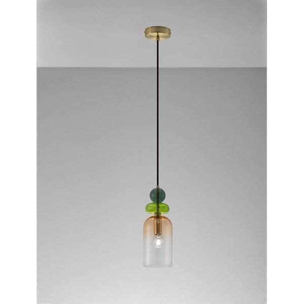 Szklana lampa wisząca w kolorze złota ø 11 cm Murano – Nova Luce-image-3