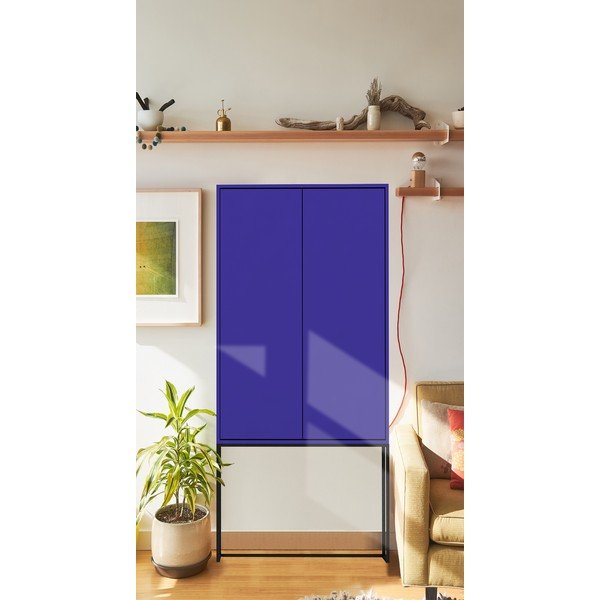 Niebieska szafka 75x164,5 cm Lennon – Really Nice Things-image-1