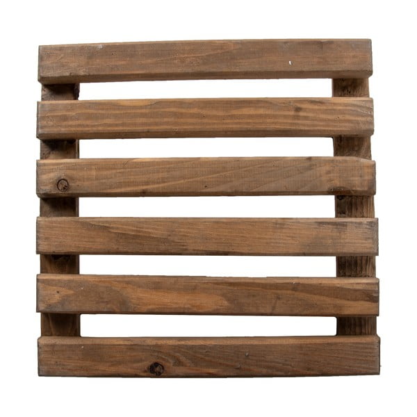 Brązowa drewniana podstawka pod doniczkę na kółkach Esschert Design, 29x29 cm-image-3