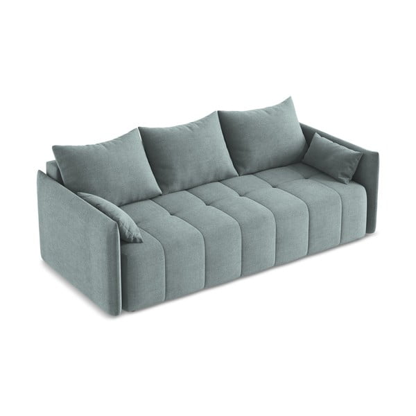 Niebieska rozkładana/ze schowkiem sofa 225 cm Moku – Makamii-image-2