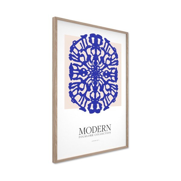 Obraz drukowany z ramą w zestawie 60x90 cm Blue Folklore – Styler-image-4