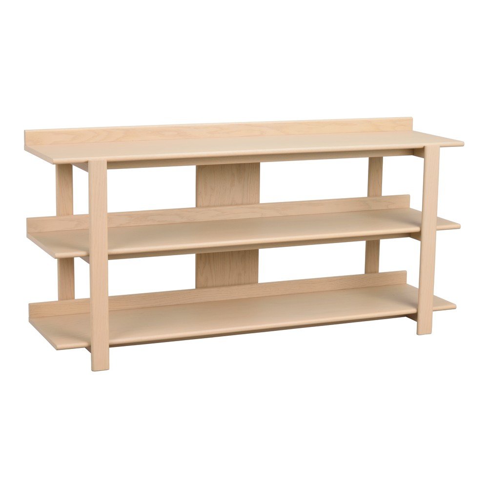 Konsola z blatem w dekorze dębu w jasnym naturalnym kolorze 43x150 cm Kilian – Rowico