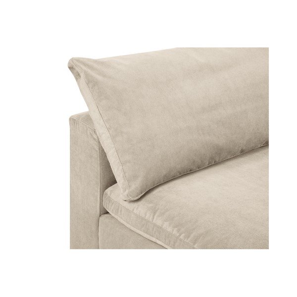 Beżowa narożna część sztruksowej sofy modułowej Windsor & Co Sofas Galaxy, prawostronna-image-1