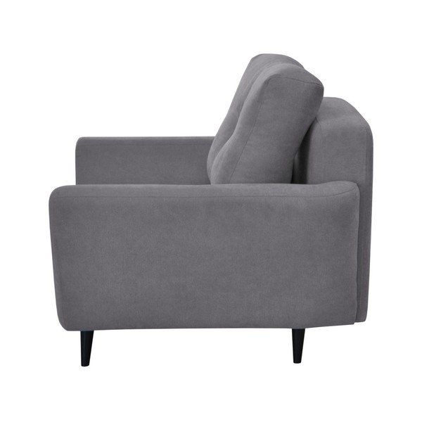 Szary fotel z ciemnymi nogami Mazzini Sofas Cedar-image-2