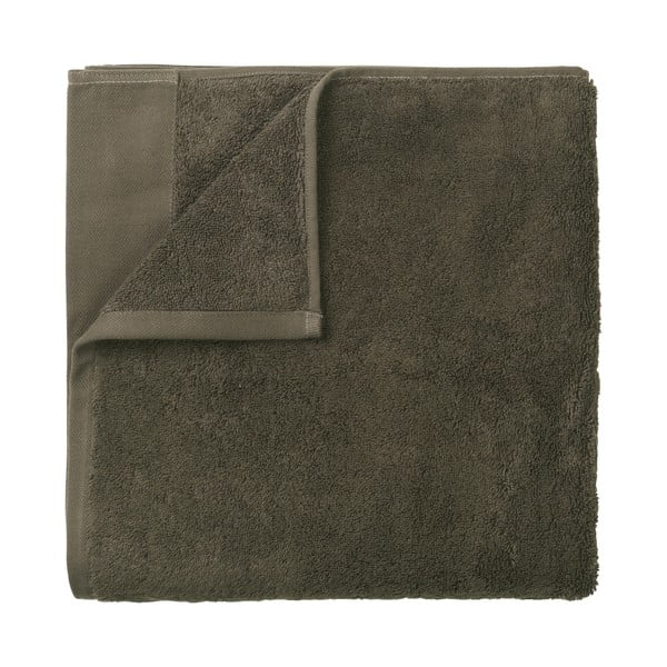 Zielony bawełniany ręcznik kąpielowy Blomus, 100x200 cm