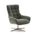 Szarozielony obrotowy fotel z tkaniny szenilowej Teryl – Kave Home