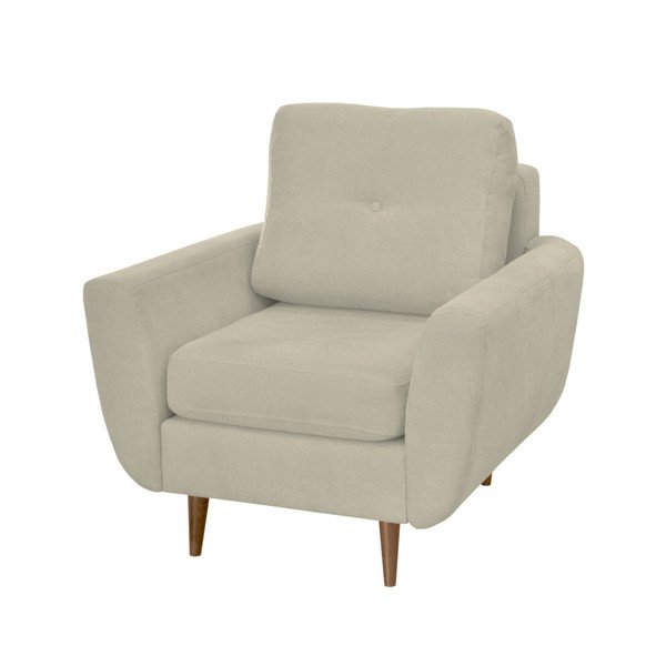 Kremowy fotel z jasnymi nogami Mazzini Sofas Flower-image-1
