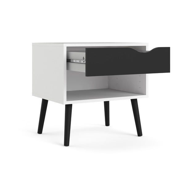 Czarno-biała szafka nocna Tvilum Oslo-image-4