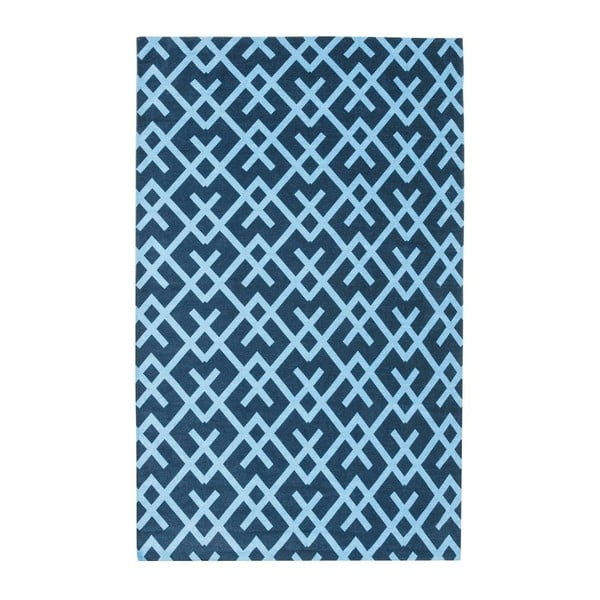 Niebieski dywan Floorita City Loft Labirinth, 130x190 cm