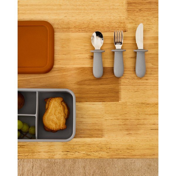 Niebiesko-pomarańczowy silikonowy pojemnik śniadaniowy dla dzieci Lili – Kave Home-image-1