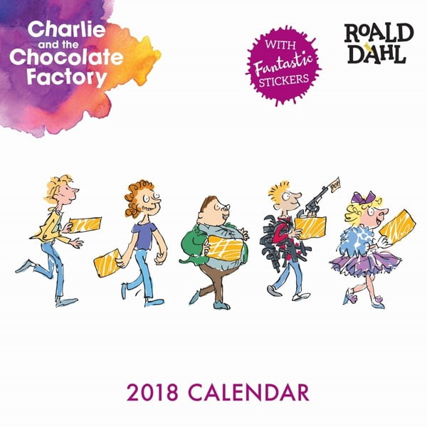 Kalendarz wiszący 2018 Portico Designs Roald Dahl Charlie And The Chocolate Factory