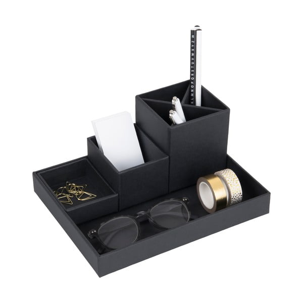 Ciemnoszary 4-częściowy przybornik Bigso Box of Sweden Lena-image-2